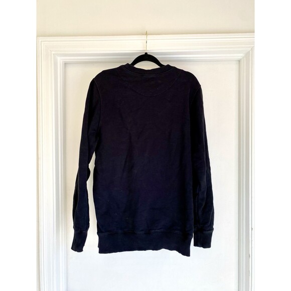 Diesel Logo Graphic Sweatshirt Mens Size Med Black Crew Neck Pullover Distressed - Picture 2 of 8